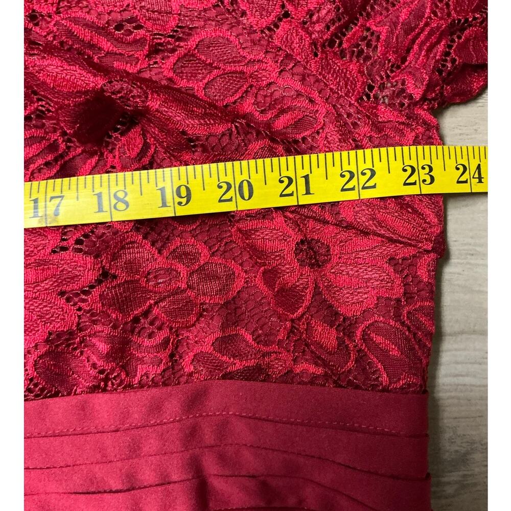 Ever-Pretty Burgundy Lace Evening Gown Maxi Dress Size US 26 - Picture 6 of 8